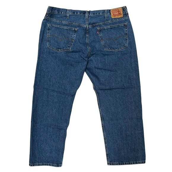 Levis 505 Regular Fit Mens Jeans 46x29 Denim‎ Med Blue Classic Straight Leg - Picture 3 of 5
